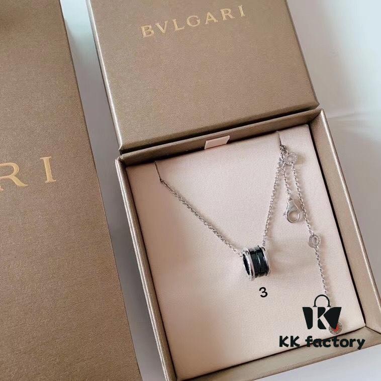692fc6c699f2d84055c88c47 BVLGARI BV Classic Bestselling Styles, Sterling Silver, Curved Version, Top-Quality Export, Ceramic Side Wall Engraved with Boutique Logo, Original Font Printing Throughout Including Inner Parts, Precisely Carved Using Imported Engraving Machines to Match Original Exactly! Three Loops for Adjustable Length! Thick Chain, 50cm Long, Unisex Wear! Authentic Original Clasp