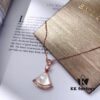 692fc6cd99f2d84055c88c58 Bvlgari-inspired Rose Gold Plated 925 Sterling Silver Necklace with Elegant Fan Pendant, Adjustable Length, Luxurious and Timeless Design