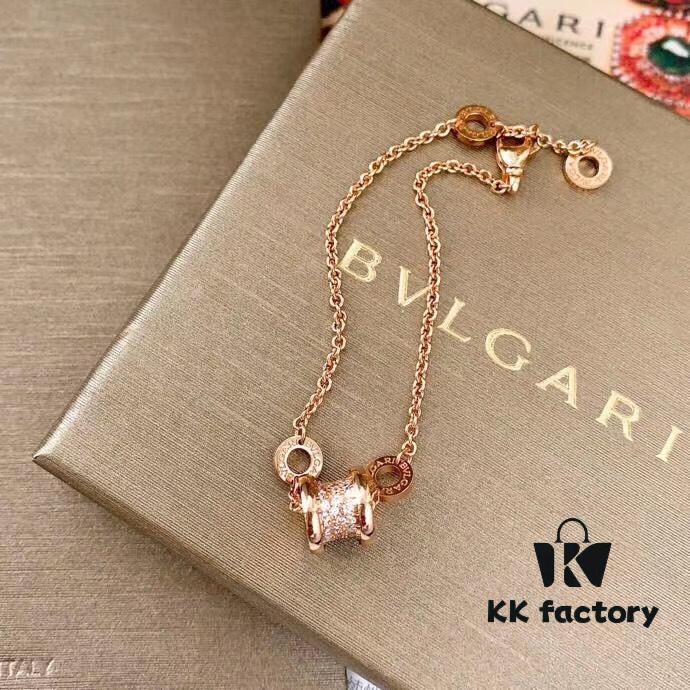 692fc6d299f2d84055c88c67 BVLGARI B-Zero Series Serpenti Full Diamond Rose Gold Bracelet S925 Sterling Silver Plated with 18K Thick Gold and Swarovski Crystals