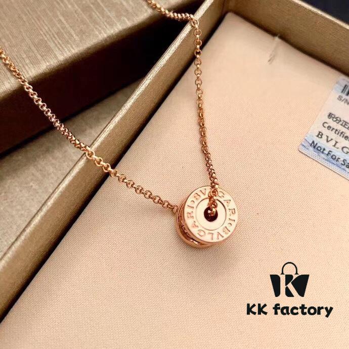 692fc6d799f2d84055c88c78 Bvlgari Serpenti Rose Gold Full Diamond Necklace in 925 Sterling Silver with 18K Thick Gold Plating