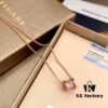 692fc6d799f2d84055c88c7a Bvlgari Serpenti Rose Gold Full Diamond Necklace in 925 Sterling Silver with 18K Thick Gold Plating