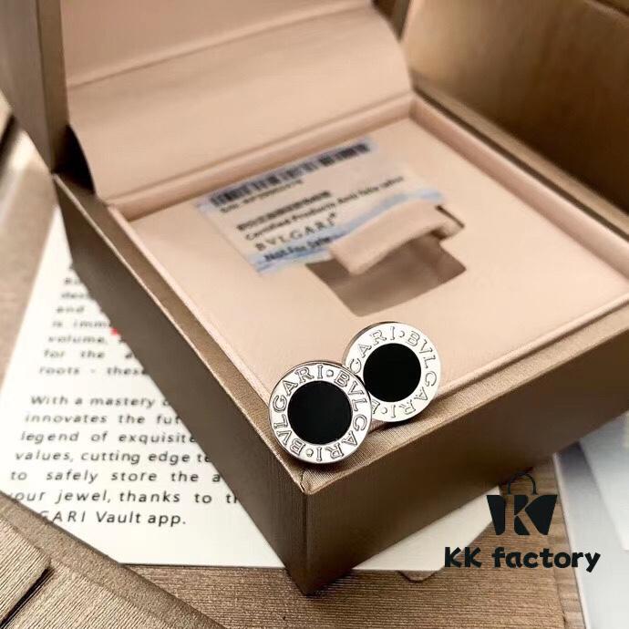 692fc6d899f2d84055c88c7b BVLGARI B.ZERO1 Series Stud Earrings with Black Onyx, 925 Silver Version