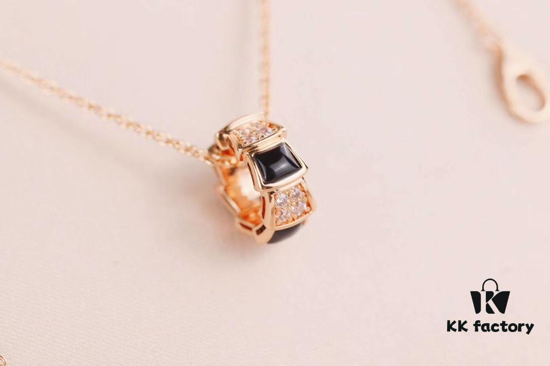 692fc6db99f2d84055c88c87 Bulgari Serpenti Series Snake Bone Necklace with Red Carnelian and Diamonds