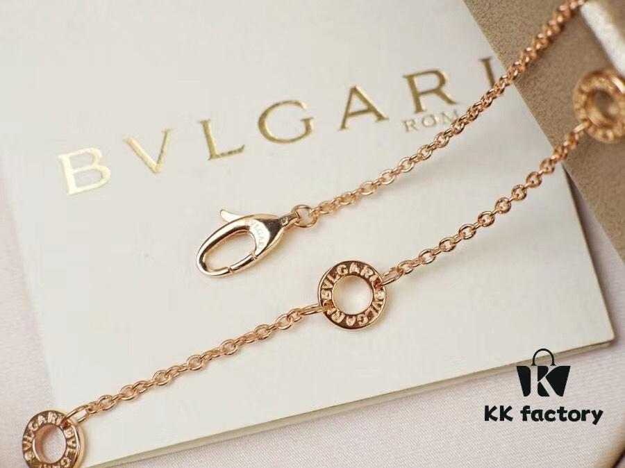 692fc6e199f2d84055c88c98 BVLGARI 👑 Top-tier Bulgari 2020 Roma Collection Classic Disc Diamond Letter Necklace ❤️ High-end Handcrafted Inlay with Refined Details Matching Store Engraving