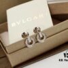692fc6e199f2d84055c88c9a Top-Tier Bvlgari 2020 Roman Series Classic Disc Diamond Letter Stud Earrings, Exclusive Launch