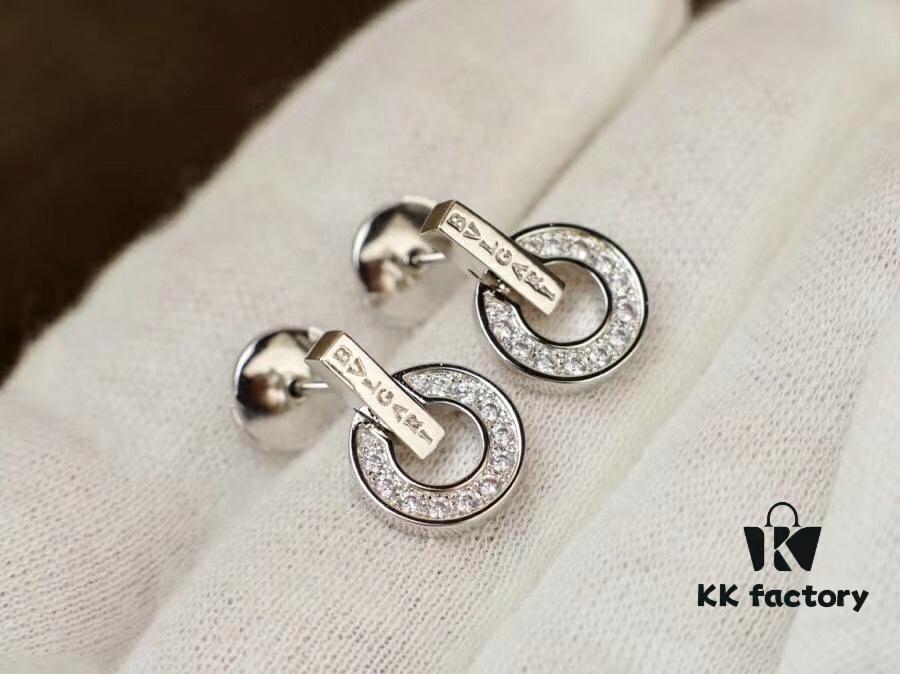 692fc6e299f2d84055c88c9d Top-Tier Bvlgari 2020 Roman Series Classic Disc Diamond Letter Stud Earrings, Exclusive Launch