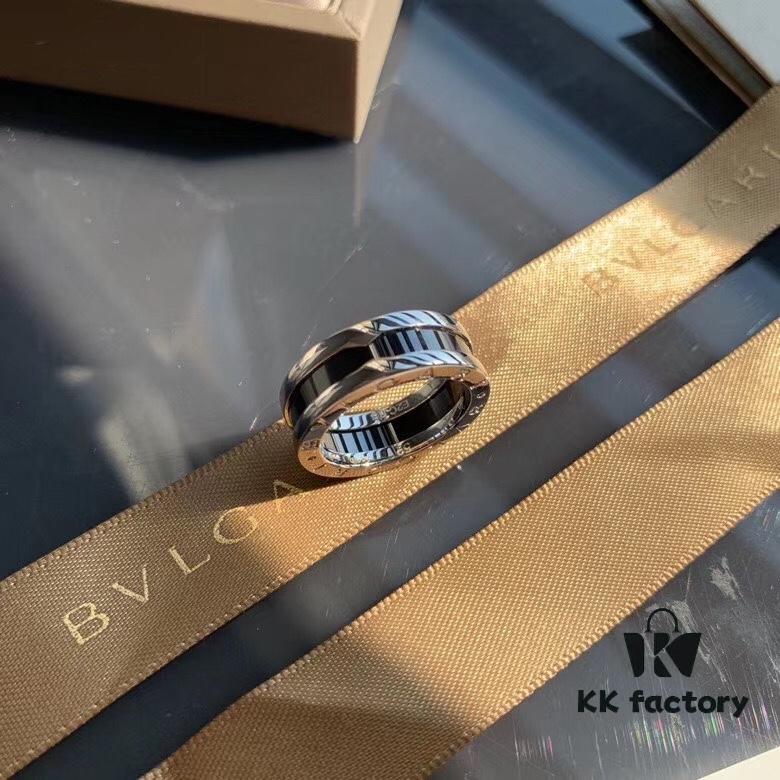 692fc6e599f2d84055c88ca5 BVLGARI BVLGARI Little Human Pure Silver Ring, Celebrity-Endorsed Charity Edition, Crafted with 925 Silver and Premium Black Ceramic, Exquisite Detailing, Unisex Design Fits Sizes 5-11, Perfect for Travel, Work, or Casual Wear