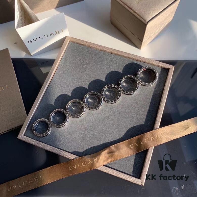 692fc6e799f2d84055c88cab BVLGARI BVLGARI Little Human Pure Silver Ring, Celebrity-Endorsed Charity Edition, Crafted with 925 Silver and Premium Black Ceramic, Exquisite Detailing, Unisex Design Fits Sizes 5-11, Perfect for Travel, Work, or Casual Wear