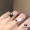 692fc6ec99f2d84055c88cbb BVLGARI Summer Cool - Bulgari's Latest Ice Cream Ring, Open-Style Ring with S925 Sterling Silver Inlaid with White Mother-of-Pearl, Malachite, and Onyx, 18K Rose Gold Plated, Precise Craftsmanship, Sealed Back with Logo Engraving, Pink for Qixi Festival
