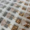 692fc6fb99f2d84055c88cd5 BVLGARI Double Tower Full Diamond Fan-shaped Necklace! ZP Prototype, CNC Craftsmanship! Hand-set, Counter Mark with Perfect Details, Sterling Silver Plated with Micro Gold