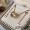 692fc6fe99f2d84055c88cdb New Two-Tone 925 CNC High-Quality Bulgari Spiral Necklace with Studs and Black Ceramic Edge