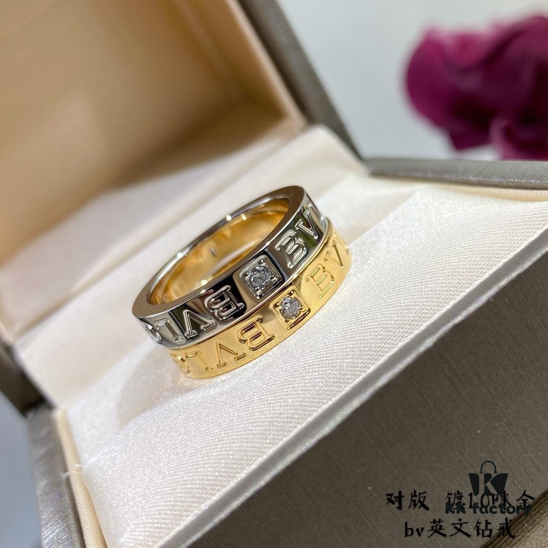692fc70399f2d84055c88ce9 New Arrival V Gold Plated 1.0 Micron Gold Bvlgari-Style Diamond Ring, Most Popular Design, Eternal Classic, High-End Micro-Paved High-Carbon Diamond Material, Authentic Gold Feel