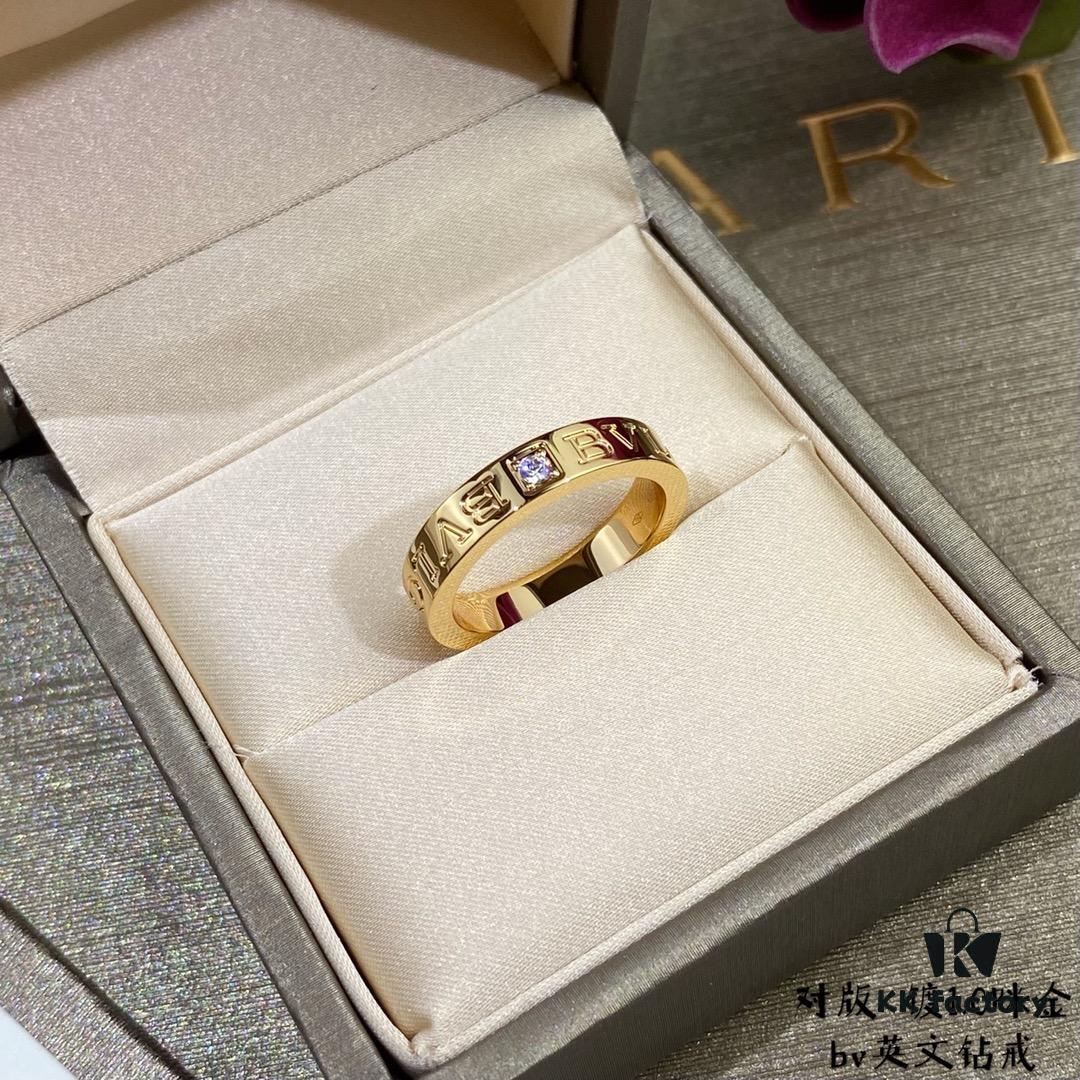 692fc70399f2d84055c88cea New Arrival V Gold Plated 1.0 Micron Gold Bvlgari-Style Diamond Ring, Most Popular Design, Eternal Classic, High-End Micro-Paved High-Carbon Diamond Material, Authentic Gold Feel