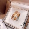 692fc70599f2d84055c88cf1 New BVLGARI B.zero1 Rock Series Spring Ring with Rivet Design, Full Diamond Inlay, Unisex Couple Rings