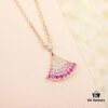 692fc70799f2d84055c88cf4 DIVAS' DREAM Series Necklace BVLGARI Bulgari Limited Edition for Qixi Valentine's Day, 18K Rose Gold with Round Brilliant Diamond (0.07ct), Pink Sapphire (0.57ct), and Pavé Diamonds (0.14ct)