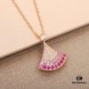 692fc70799f2d84055c88cf7 DIVAS' DREAM Series Necklace BVLGARI Bulgari Limited Edition for Qixi Valentine's Day, 18K Rose Gold with Round Brilliant Diamond (0.07ct), Pink Sapphire (0.57ct), and Pavé Diamonds (0.14ct)