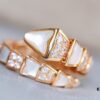 692fc70c99f2d84055c88d02 Bvlgari Serpenti Series White Mother-of-Pearl Diamond-Inlaid Snake Ring, V Gold Material with Imported High-Carbon Diamonds, Hand-Set, Adjustable Unisex Ring