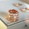 692fc71499f2d84055c88d17 Bvlgari Serpenti Viper Series Smooth Half-Pavé Snakebone Ring