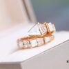 692fc71599f2d84055c88d1b Bvlgari Serpenti Series White Mother-of-Pearl Diamond-Inlaid Snake Ring, V Gold Material with Imported High-Carbon Diamonds, Hand-Set, Adjustable Unisex Ring