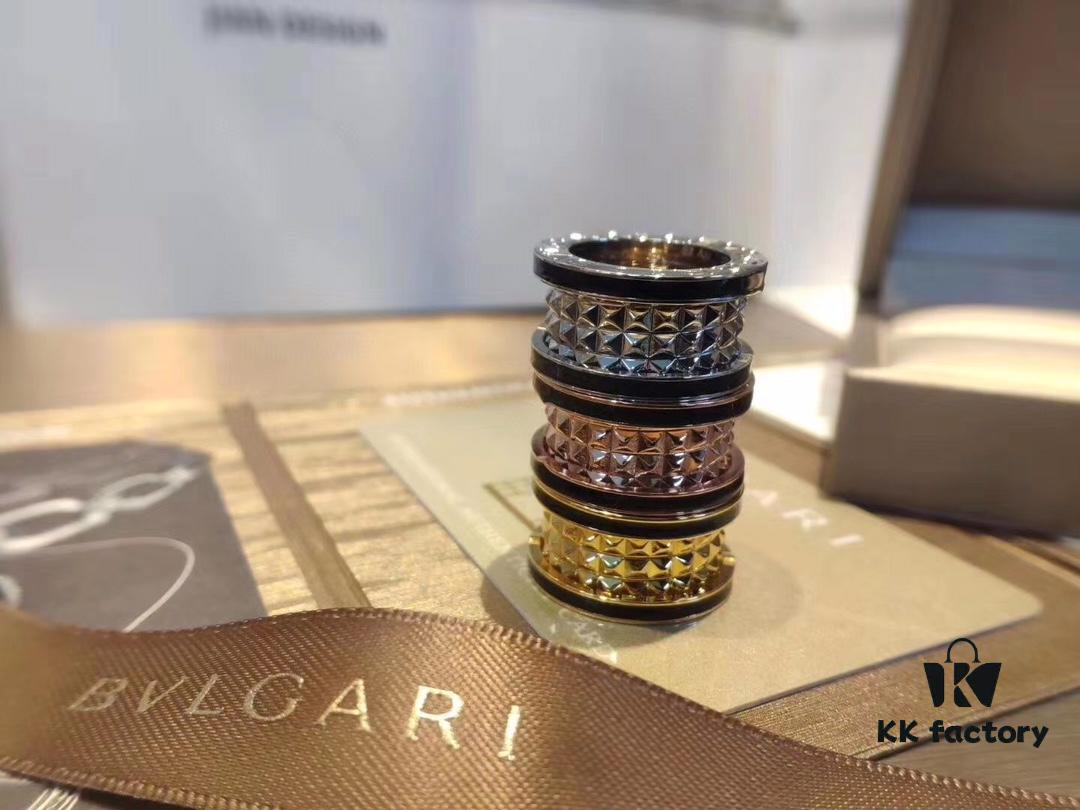 692fc72499f2d84055c88d3b Bulgari! Ceramic Honeycomb Ring, Dual Black Ceramic Couple's Style, S925 Pure Silver Material