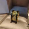 692fc72499f2d84055c88d3c Bulgari! Ceramic Honeycomb Ring, Dual Black Ceramic Couple's Style, S925 Pure Silver Material