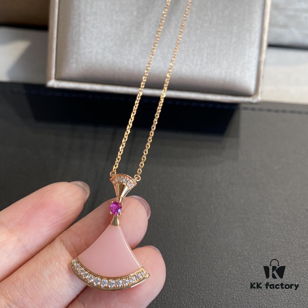 692fc73d99f2d84055c88d6e New Arrival, Bvlgari Diva's Dream Series, Limited Edition Pink Opal and Pink Sapphire Pendant Necklace for Qixi Festival