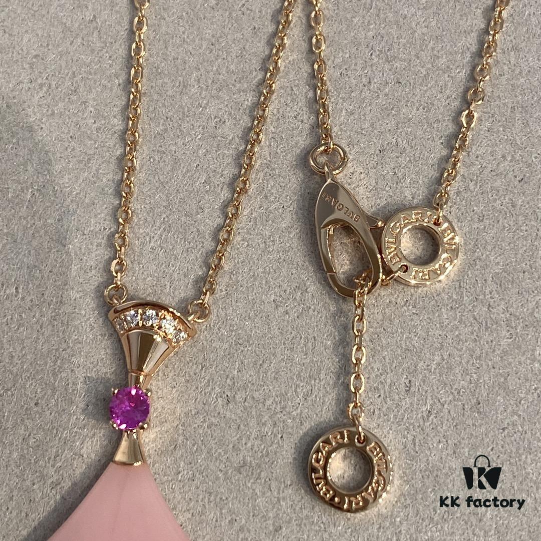 692fc73e99f2d84055c88d6f New Arrival, Bvlgari Diva's Dream Series, Limited Edition Pink Opal and Pink Sapphire Pendant Necklace for Qixi Festival