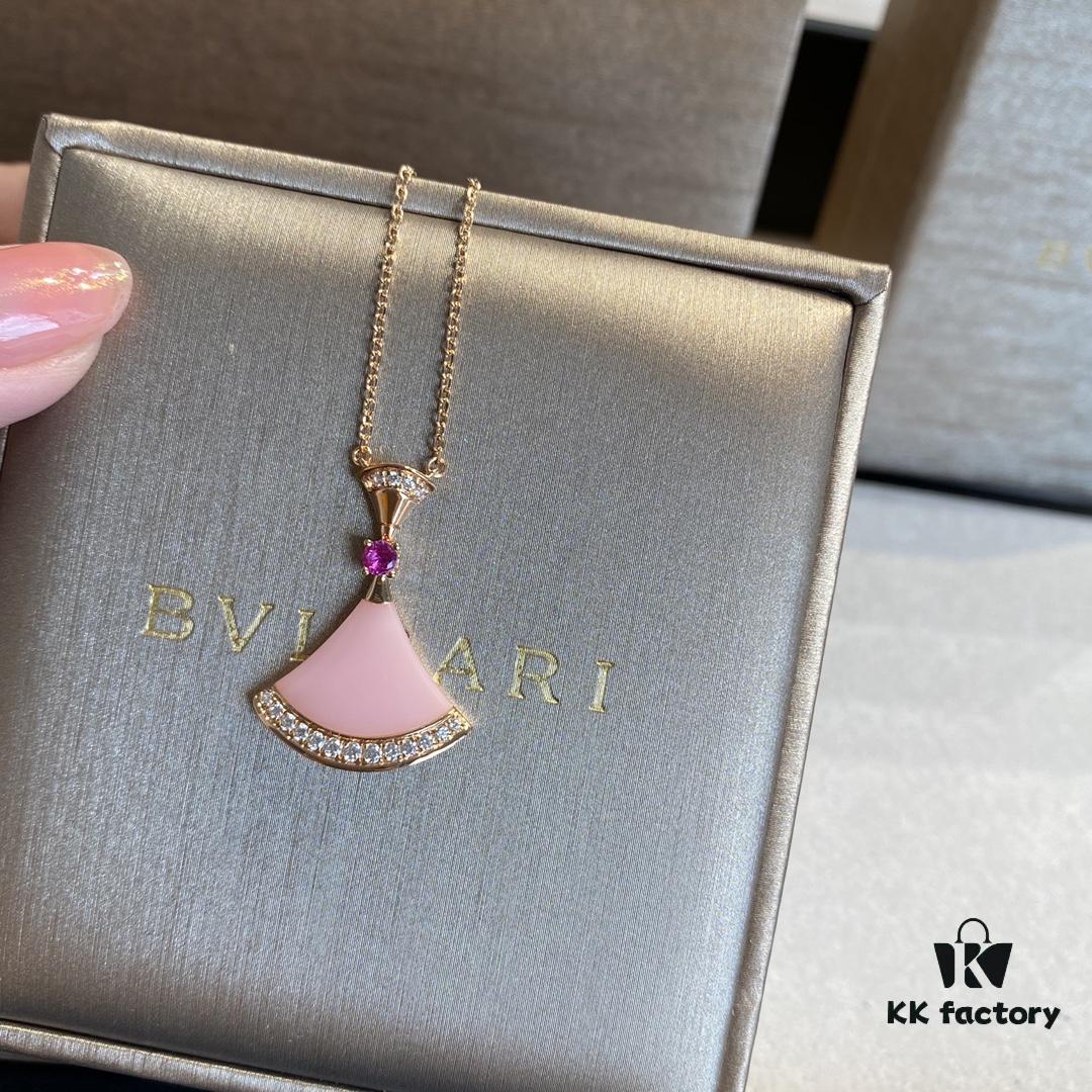 692fc74099f2d84055c88d70 New Arrival, Bvlgari Diva's Dream Series, Limited Edition Pink Opal and Pink Sapphire Pendant Necklace for Qixi Festival
