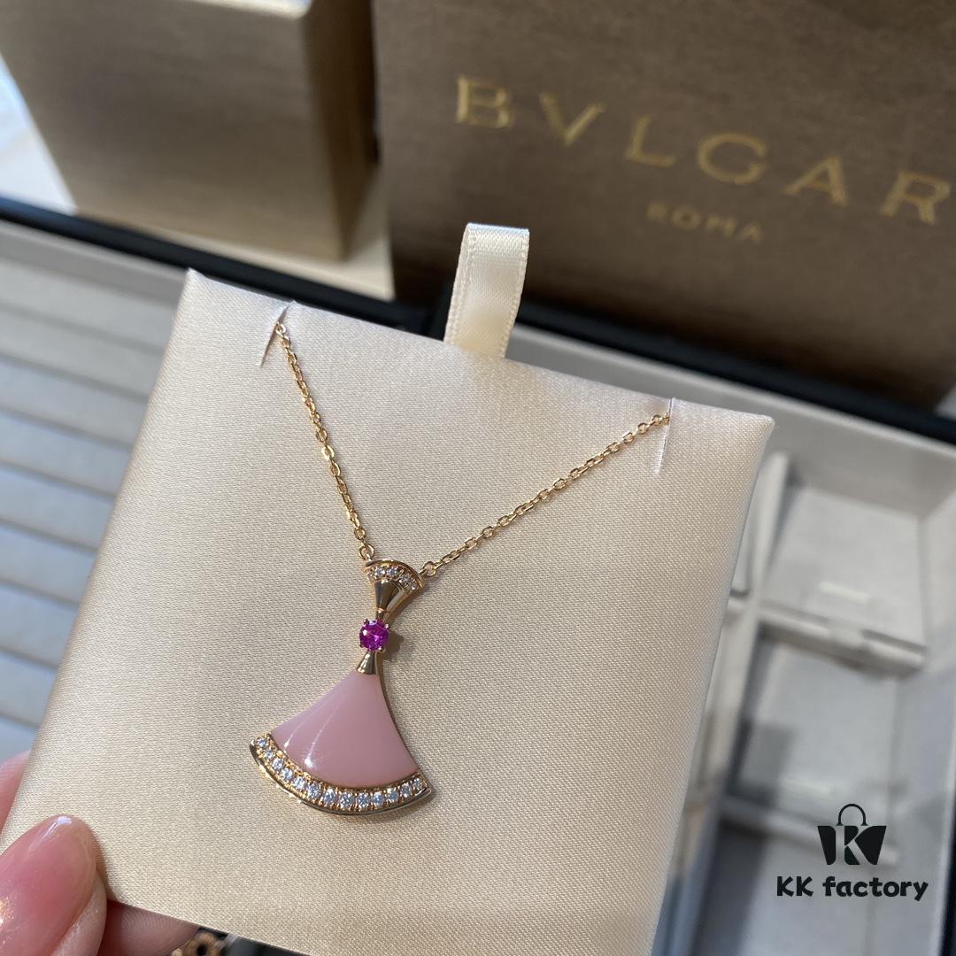 692fc74299f2d84055c88d73 New Arrival, Bvlgari Diva's Dream Series, Limited Edition Pink Opal and Pink Sapphire Pendant Necklace for Qixi Festival