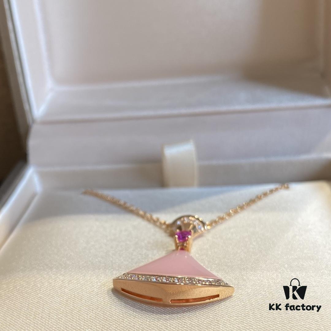 692fc74399f2d84055c88d74 New Arrival, Bvlgari Diva's Dream Series, Limited Edition Pink Opal and Pink Sapphire Pendant Necklace for Qixi Festival