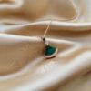 692fc74999f2d84055c88d7c BVLGARI Bvlgari Series Rose Gold Round Stud Earrings and Natural Malachite Fan Pendant Necklace