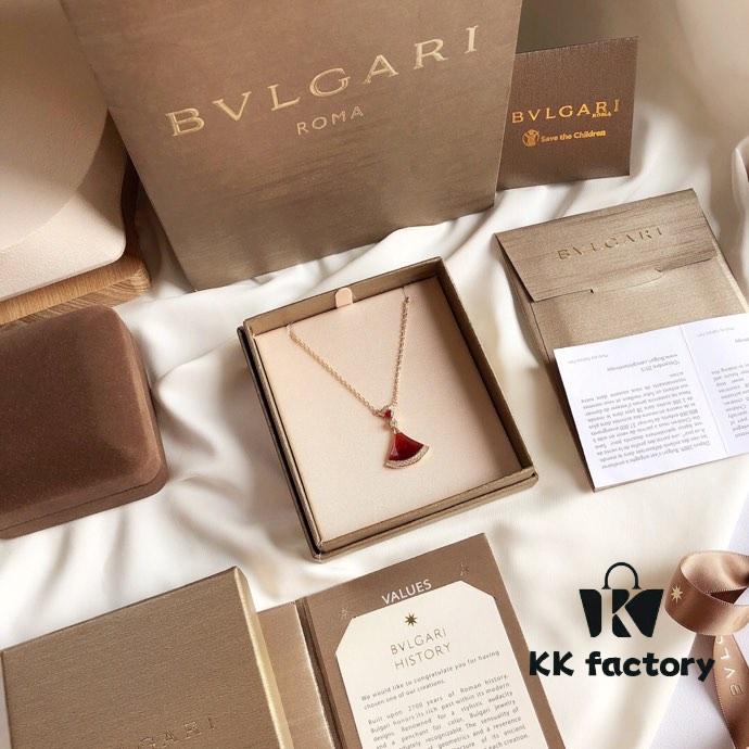S925 Silver Plated with K-Gold【Bulgari Christmas Limited Edition】Bvlgari DIVAS DREAM Series Rose Gold Necklace, Exquisite Design, Highly Recommended!
