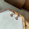 692fc74f99f2d84055c88d8a BVLGARI Bulgari Series Rose Gold Round Stud Earrings and Sparkling Diamond Fan-Shaped Drop Earrings