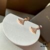 692fc74f99f2d84055c88d8b BVLGARI Bulgari Series Rose Gold Round Stud Earrings and Sparkling Diamond Fan-Shaped Drop Earrings