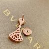 692fc75399f2d84055c88d8c BVLGARI Bulgari Series Rose Gold Round Stud Earrings and Sparkling Diamond Fan-Shaped Drop Earrings
