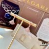 692fc75399f2d84055c88d8d BVLGARI Bulgari Series Rose Gold Round Stud Earrings and Sparkling Diamond Fan-Shaped Drop Earrings