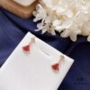 692fc76099f2d84055c88d9b Bvlgari Divas Dream Series Rose Gold Red Stud Earrings - Christmas Limited Edition