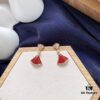692fc76a99f2d84055c88da7 Bvlgari Divas Dream Series Rose Gold Red Stud Earrings - Christmas Limited Edition