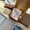 692fc76b99f2d84055c88daa S925 Silver Plated with K Gold Bulgari Divas Dream Series Mother-of-Pearl Fan Pendant Necklace, Champagne Gold and White, Versatile Elegant Style