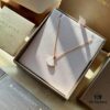 692fc76e99f2d84055c88dac S925 Silver Plated with K Gold Bulgari Divas Dream Series Mother-of-Pearl Fan Pendant Necklace, Champagne Gold and White, Versatile Elegant Style