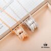 692fc77799f2d84055c88db5 B.zero 1 Necklace Inspired by Roman Colosseum with Spiral Design in Rose Gold Plating and Diamond-Paved Details