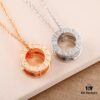 692fc77899f2d84055c88db8 B.zero 1 Necklace Inspired by Roman Colosseum with Spiral Design in Rose Gold Plating and Diamond-Paved Details