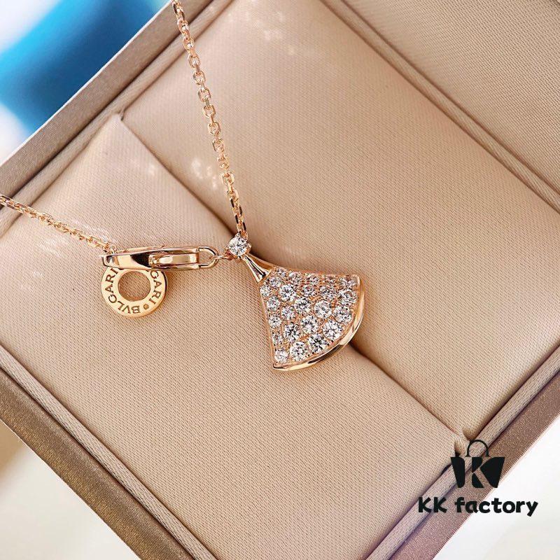 692fc78e99f2d84055c88dd6 Bulgari DIVA Diamond Fan Necklace - Upgraded Version