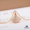 692fc79399f2d84055c88ddf Silver Material 204318 | Xiaoskirt Necklace Z+ | Authentic Bulgari Diva Diamond-Paved Fan Necklace Replica