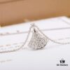 692fc79699f2d84055c88de3 Silver Material 204318 | Xiaoskirt Necklace Z+ | Authentic Bulgari Diva Diamond-Paved Fan Necklace Replica