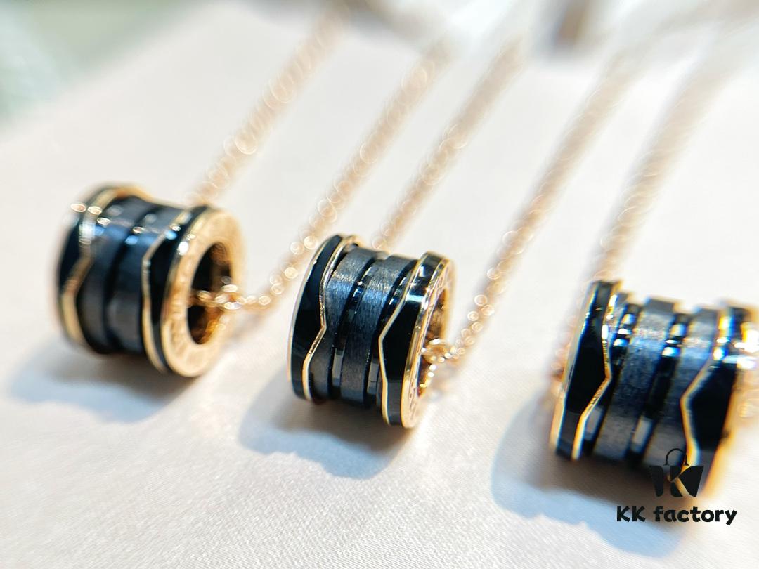 692fc79a99f2d84055c88de8 New Arrival Bestseller! BVLGARI Bulgari New Ribbed Black Ceramic Necklace