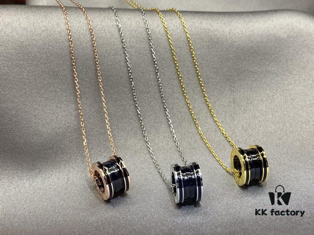 692fc79e99f2d84055c88dea Bulgari New Legend Ceramic Necklace in Bold Design with 925 Sterling Silver Heavily Plated in 18K Gold
