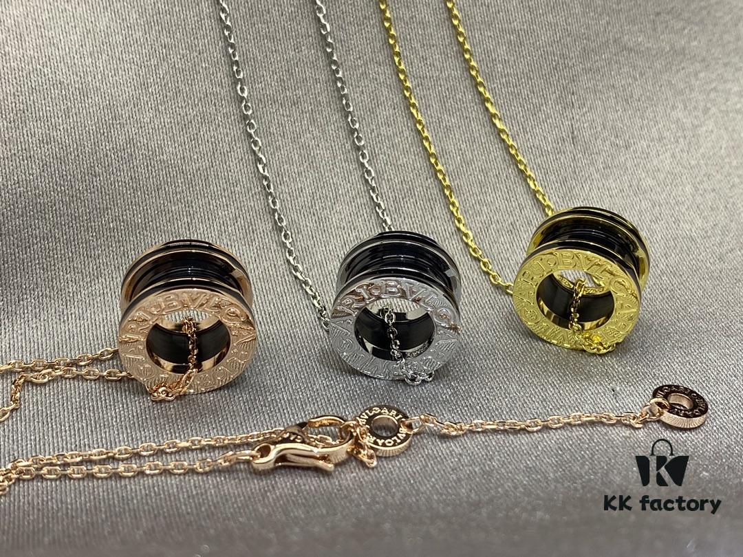 692fc7a399f2d84055c88dec Bulgari New Legend Ceramic Necklace in Bold Design with 925 Sterling Silver Heavily Plated in 18K Gold