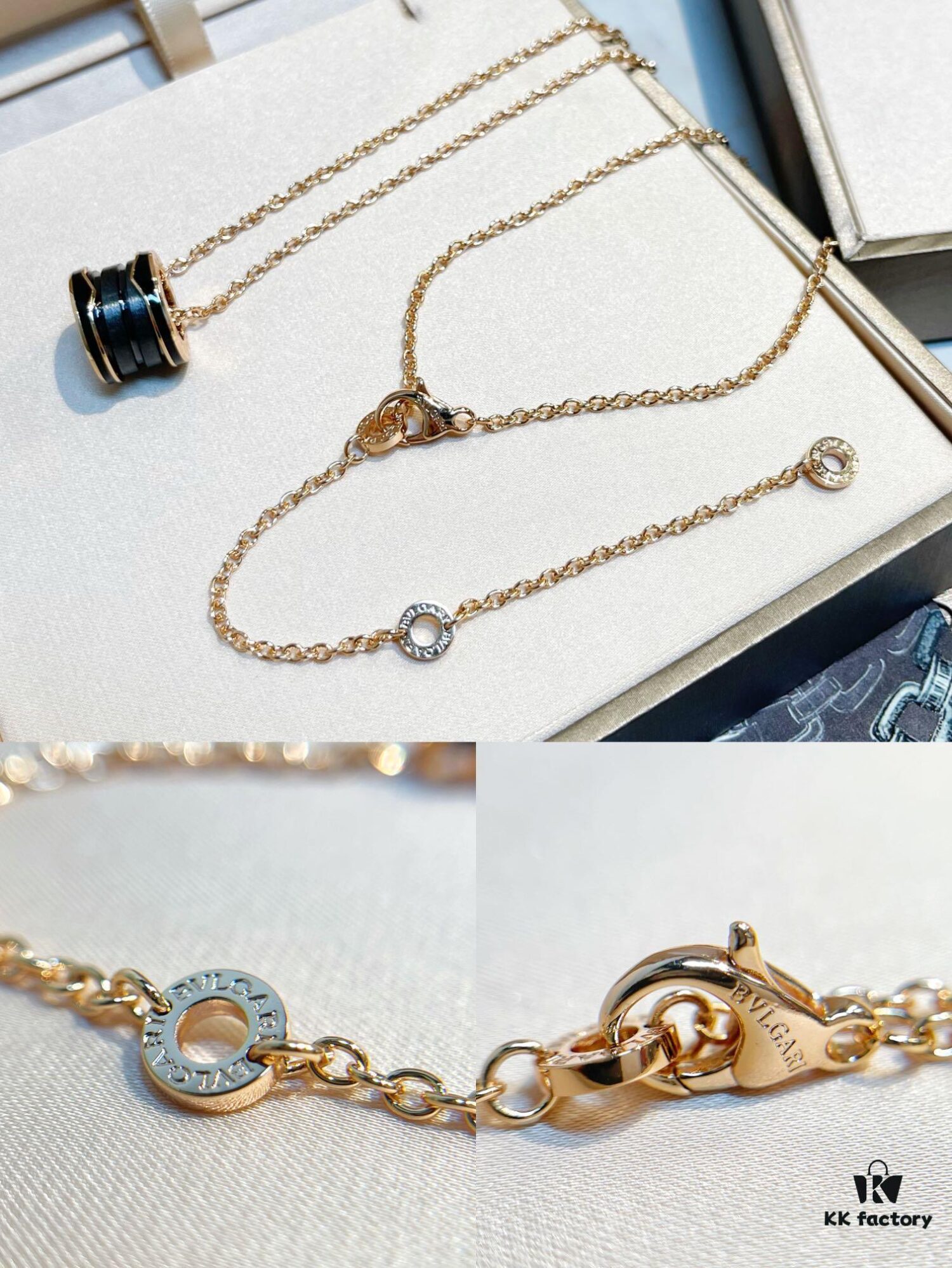 692fc7a499f2d84055c88ded New Arrival Bestseller! BVLGARI Bulgari New Ribbed Black Ceramic Necklace