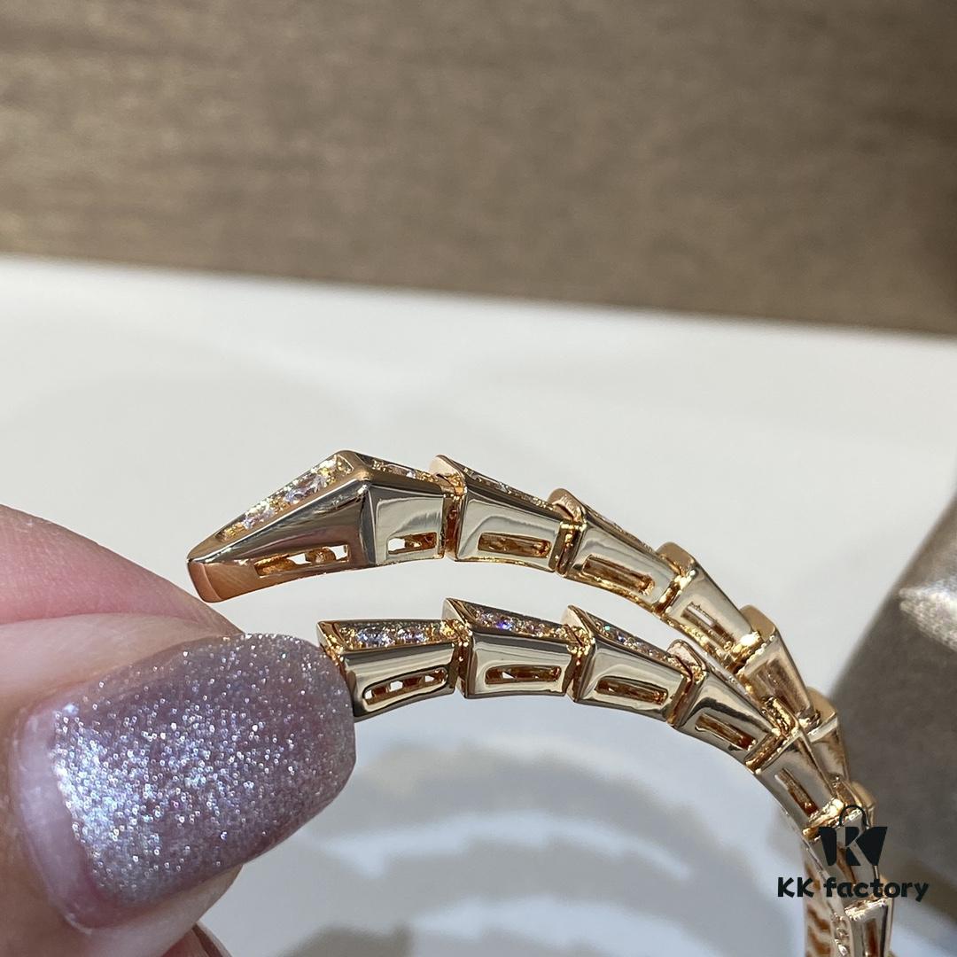 692fc7ac99f2d84055c88df3 BVLGARI Classic Serpenti Bracelet - Luxury Spring Design with Premium V-Gold and Imported Diamonds